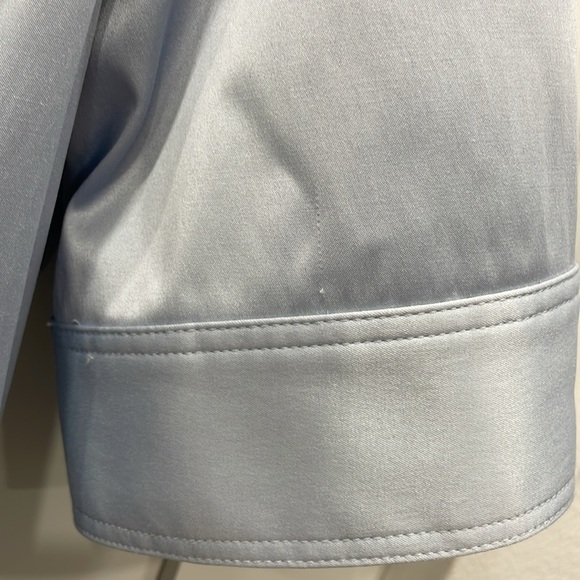 Ross Mayer Light Blue Satin Midi Button Up Dress Size 6 - Picture 12 of 16
